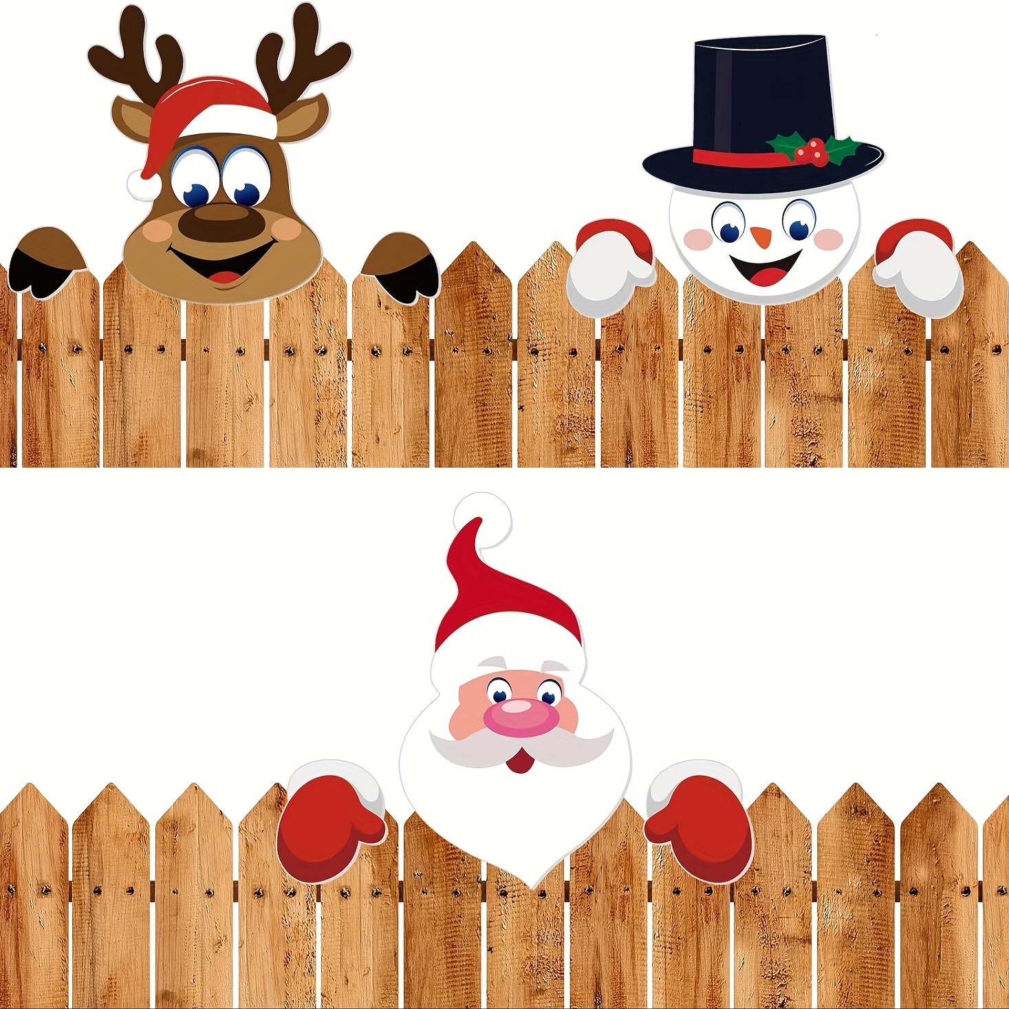 SMihono Noir Vendredi Offres 8PCS Décorations de Noël Clôture Arbre de Noël  Coin Pointu Clôture Décorative en Plastique 