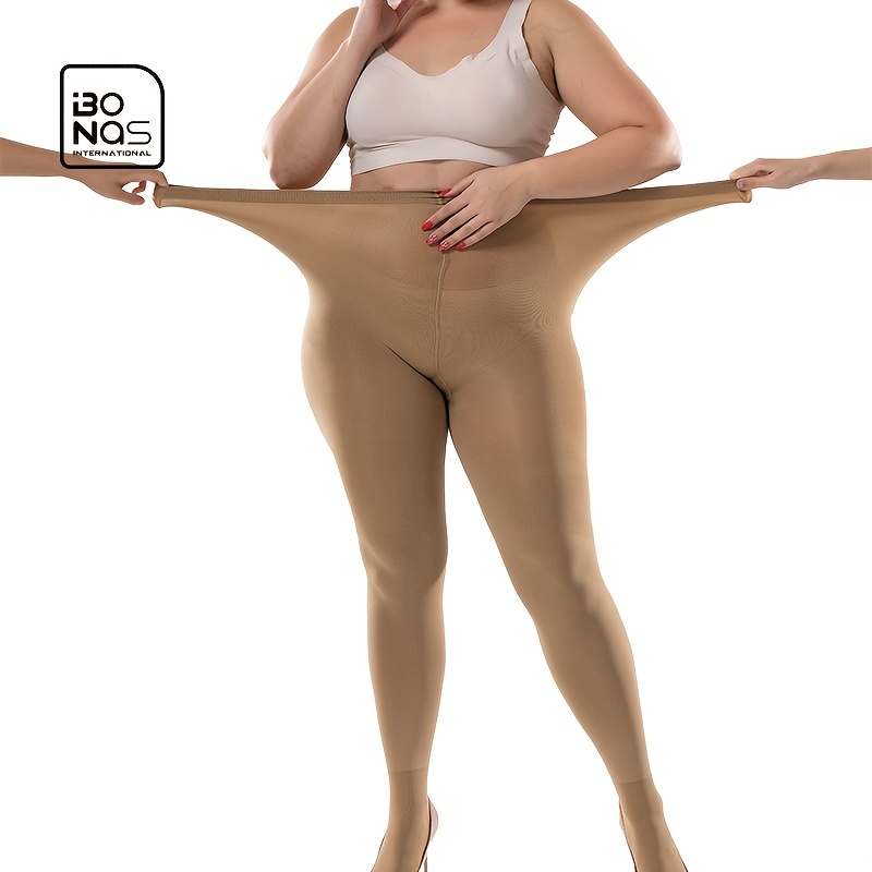 Opaque Tights Plus Size - Comfy Queen Size Tights, Warm Straight Crotch  Leggings, for Chubby Women, Girls