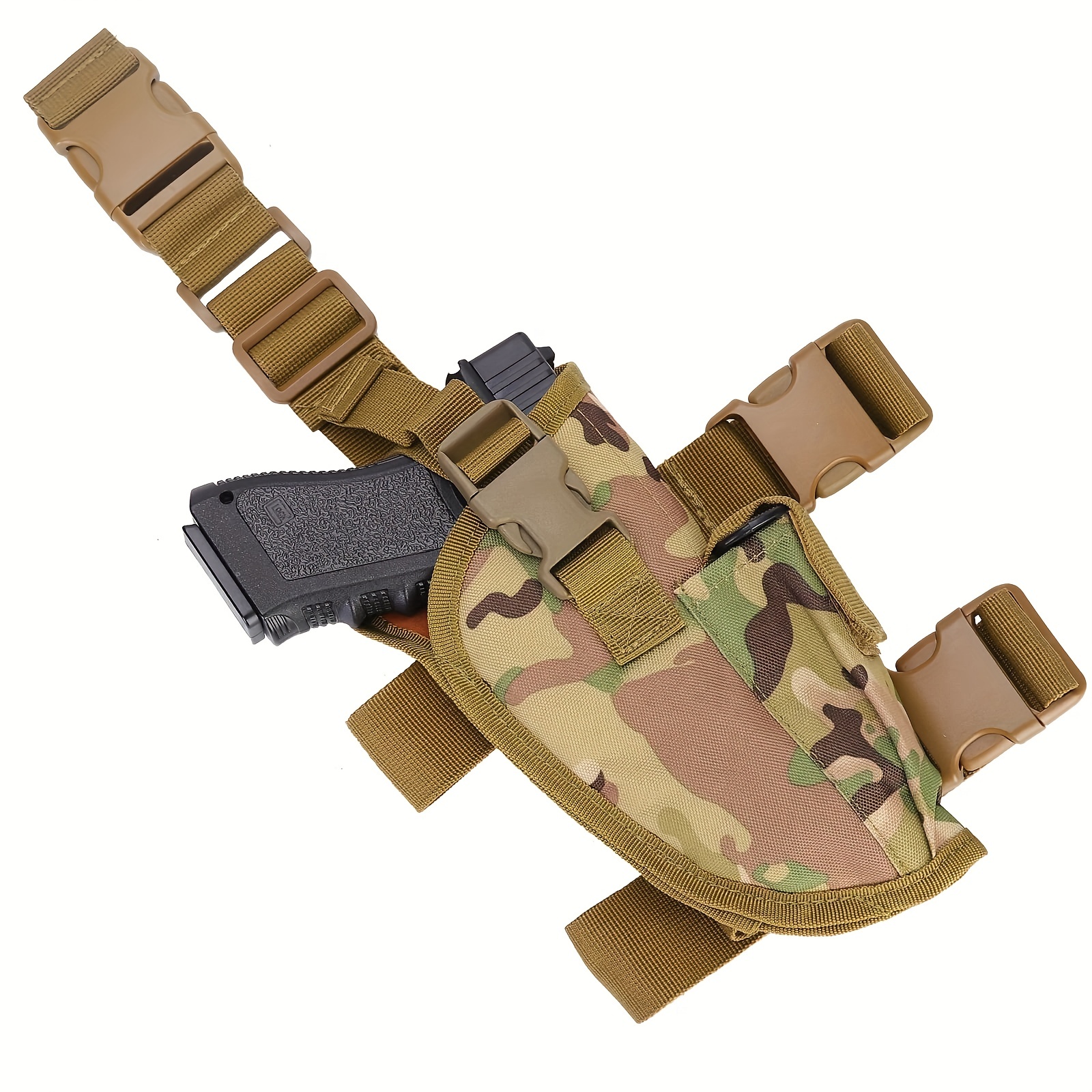 Accessoires de chasse réglable militaire Airsoft Holster tactique pistolet  Drop Leg Holster, cuisse Airsoft Holster pour la main droite - Temu Belgium