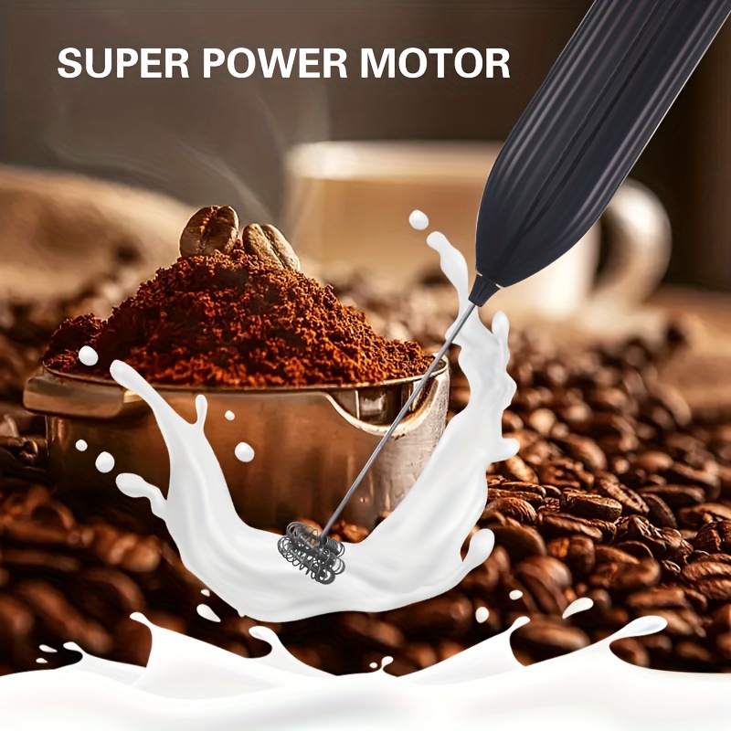 1pc electric milk frother mini milk foamer handheld electric whisk battery operated not included drink mixer hand mixer for coffee electric wireless blender for lattes cappuccino frappe chocolate portable foam maker for christmas gifts details 12
