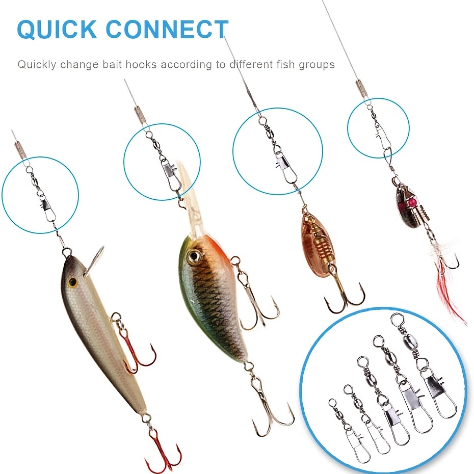 Lure Connecting 10 Pcs Fishing Bait Connecting Rings Rolling Swivel with  Snap Fishing Accessories - buy Lure Connecting 10 Pcs Fishing Bait  Connecting Rings Rolling Swivel with Snap Fishing Accessories: prices,  reviews
