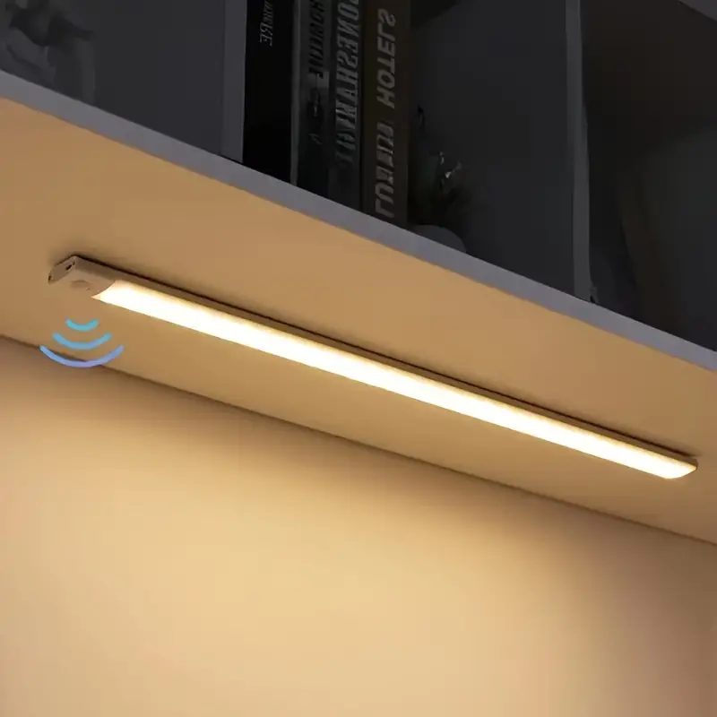 led motion sensor cabinet light, 1pc led motion sensor cabinet light under counter closet lighting wireless magnetic usb rechargeable kitchen night lights battery powered operated light for wardrobe closets cabinet cupboard stairs corridor shelves details 0