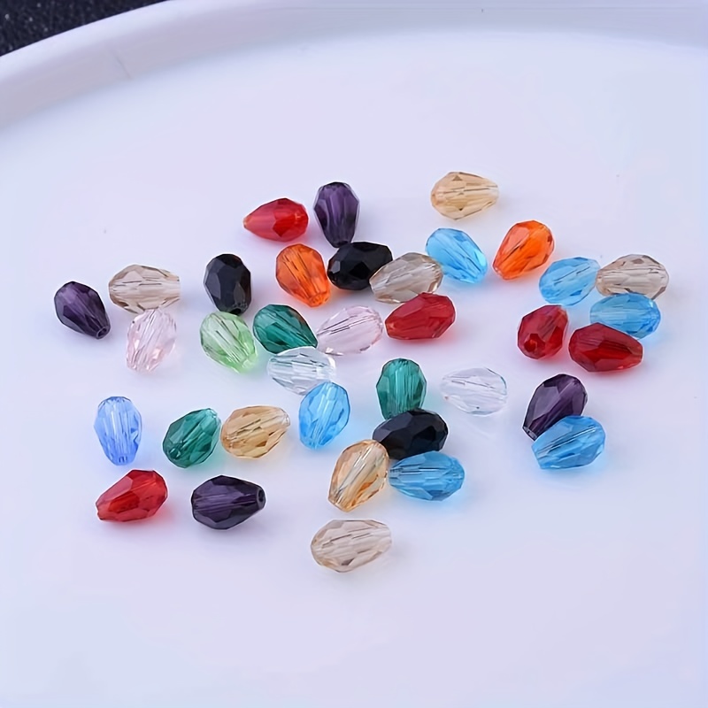 72pcs Water Drop Crystal Beads for DIY Jewelry Making