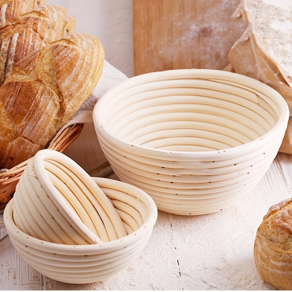 Panier à pain en rotin naturel, ovale, en osier, pâte de Fermentation,  levain, Banneton, pour le