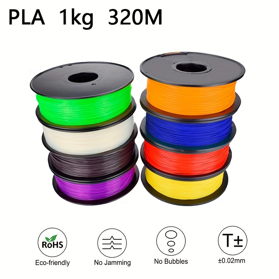 Filamento PLA 1.75 mm, PLA Filamento de Impresión 3D 1.75mm Materiales  Precisión +/- 0.02 mm 1kg/un carrete, Color Blanco : : Industria,  empresas y ciencia