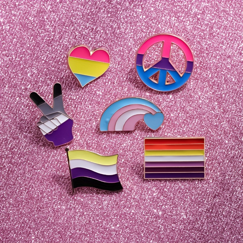 Cartoon Cute Rainbow Flag Frog Brooch Gay Badge Animal LGBT Enamel Pin  Couple Accessories Clothes Bag Jacket Fashion Jewelry