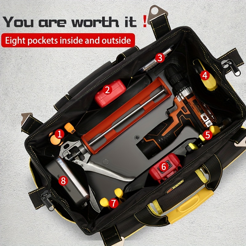 Sac de rangement portable pour matériel de voiture, trousse à outils  d'électricien, sac de rangement