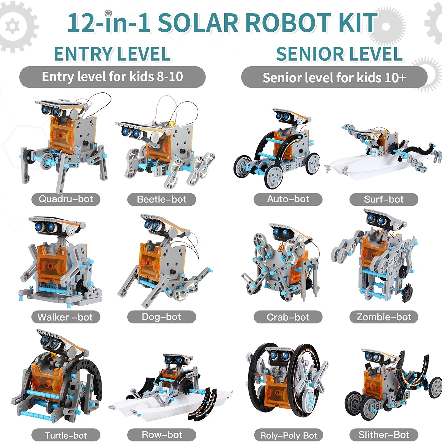 12 en 1 STEM Solar Robot Jouet à partir de 8 9 10 11 12 ans Garçon Cool  Anniversaire Noël Cadeau Garçon 8 9 10 11 12 ans Garçon Expériences pour  les enfants à partir de 8 9 10 11 12 ans garçons étudiants : :  Jouets