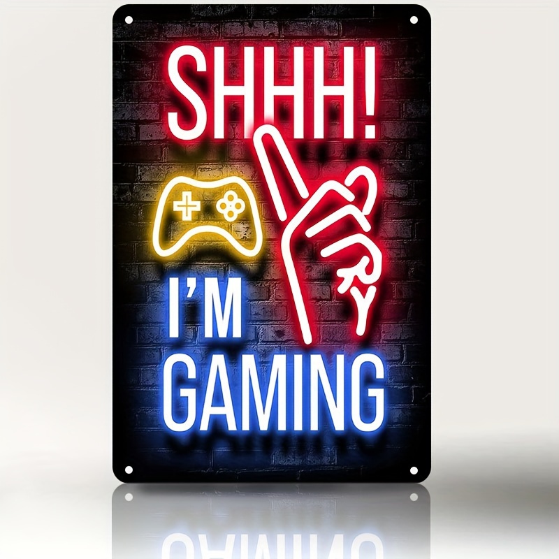 Gamer Gifts Funny Teenage Boy Gaming Room Decor Sign