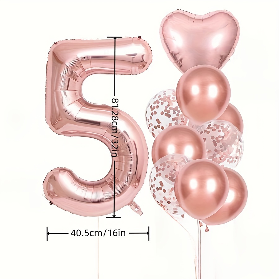 Ballon chiffre 2 - Rose - Décorations Anniversaire