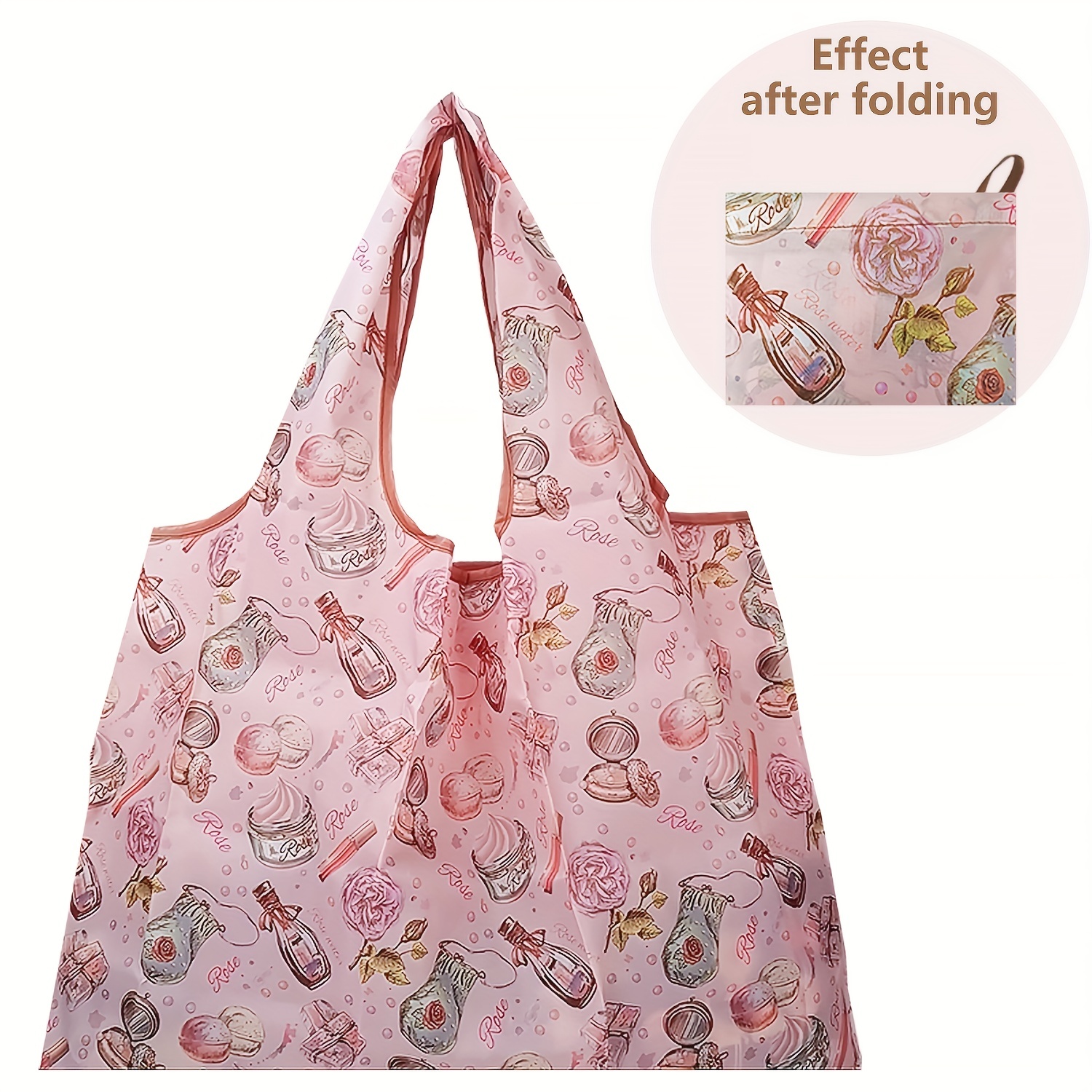1pc Pink Embroidered Canvas Fringe Beach Bag Shoulder Bag
