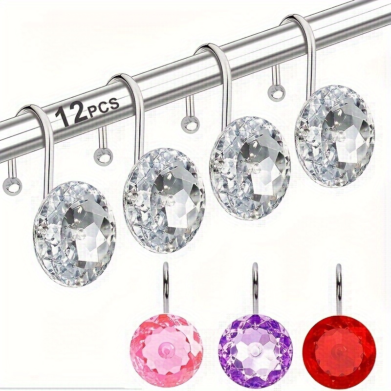 Shower Curtain Rings Rust resistant Stainless Steel Roller - Temu Canada