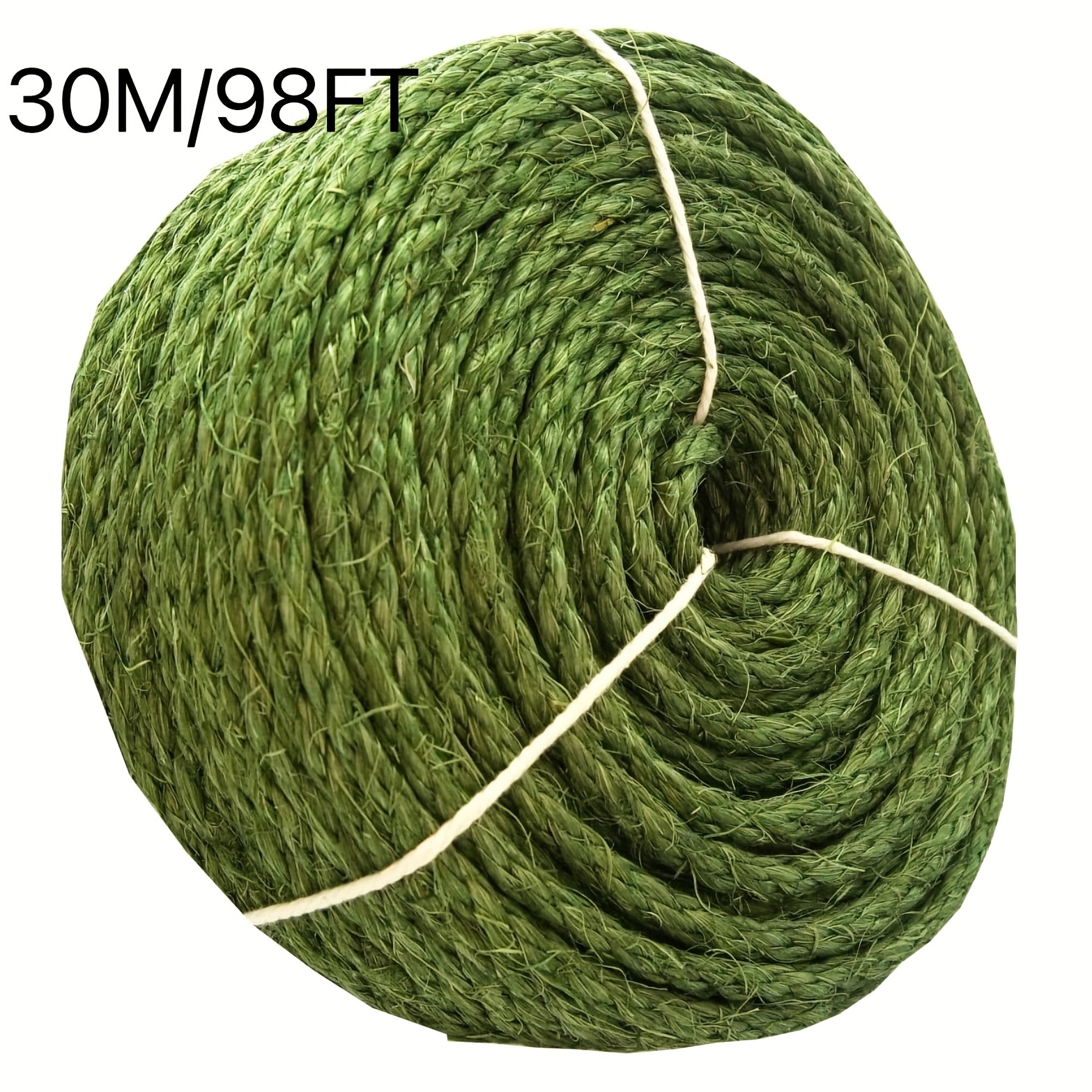  98 Feet 6mm Jute Thick Twine,Strong Hemp Rope,Natural