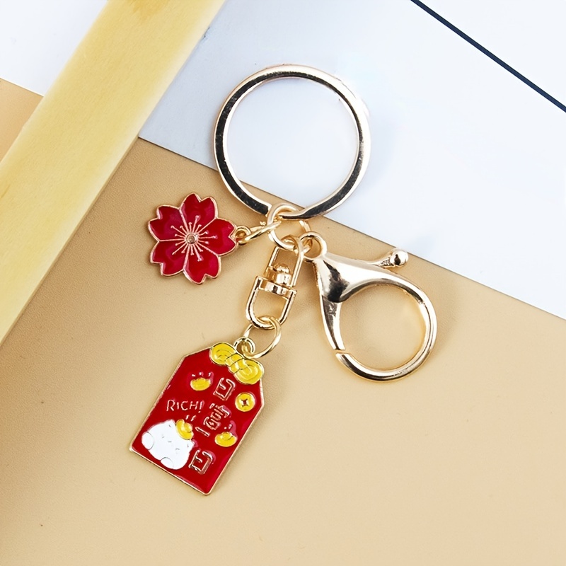 Cartoon Happy Face Colorful Flower Keychain, Holiday Gift, Bag Pendant,  Metal Key Ring Ornament For Men - Temu United Arab Emirates