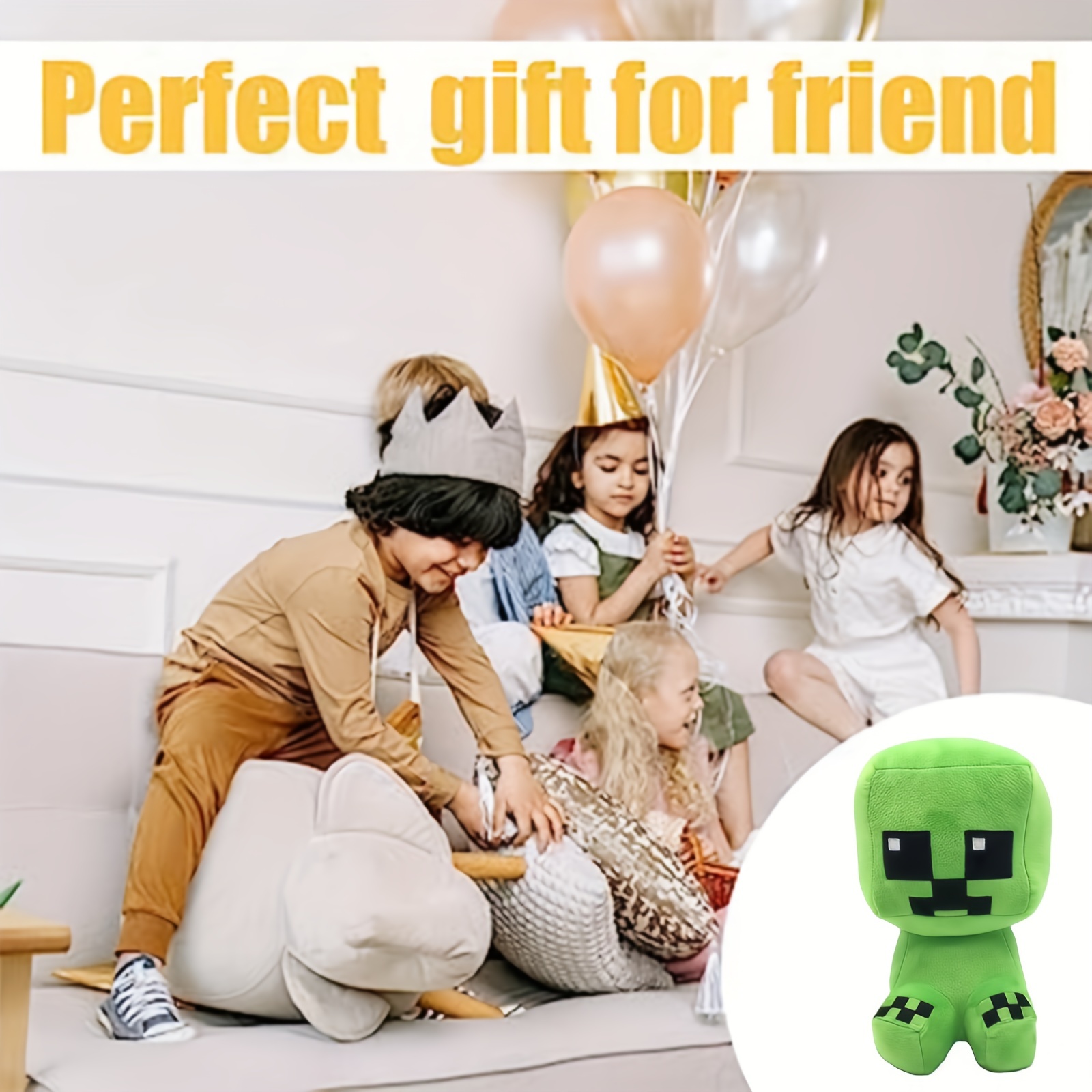 Minecraft Basic Plush Creeper Stuffed Animal, 8-inch Soft Doll Inspired by  Video Game Character