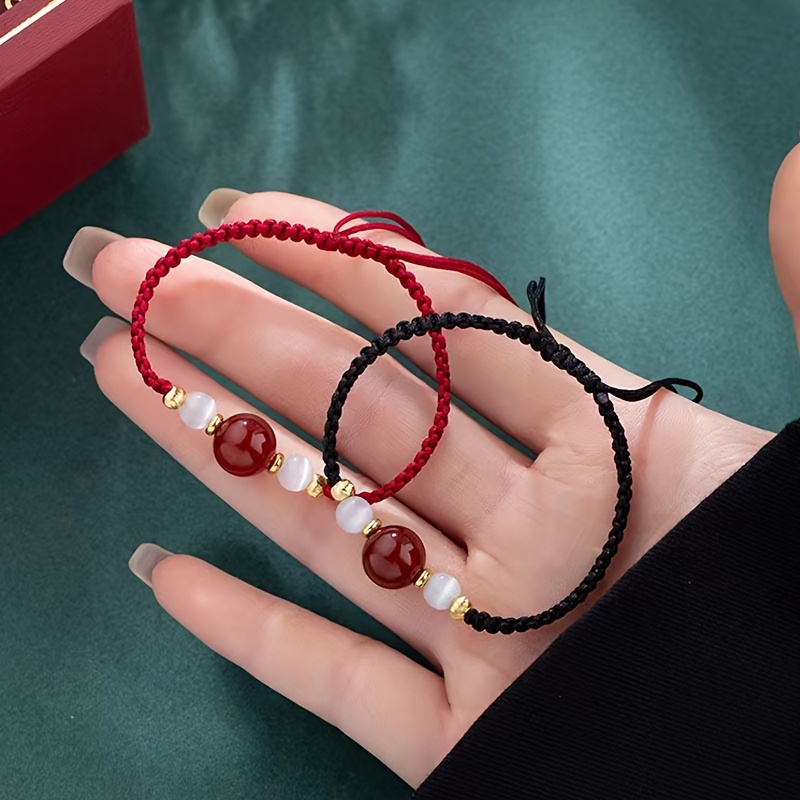 String Braided Hand Rope Material Thin Red String Red String - Temu