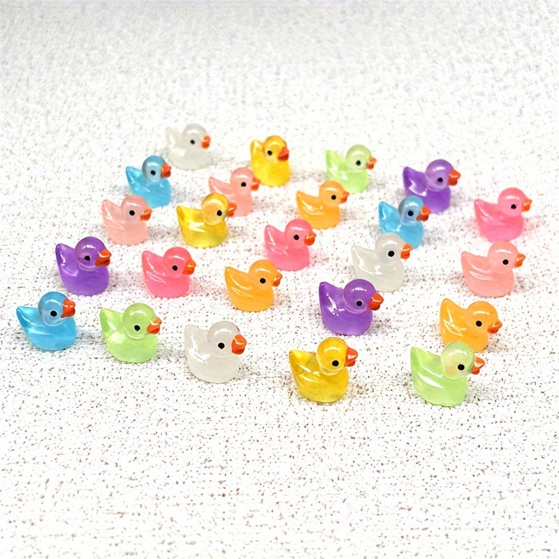 120pcs Mini Resin Ducks Decoration, Tiny Miniature Ducks Mini Resin Duck  Figures Tiny Duck Accessories for Craft Home Prank Game Dollhouse School