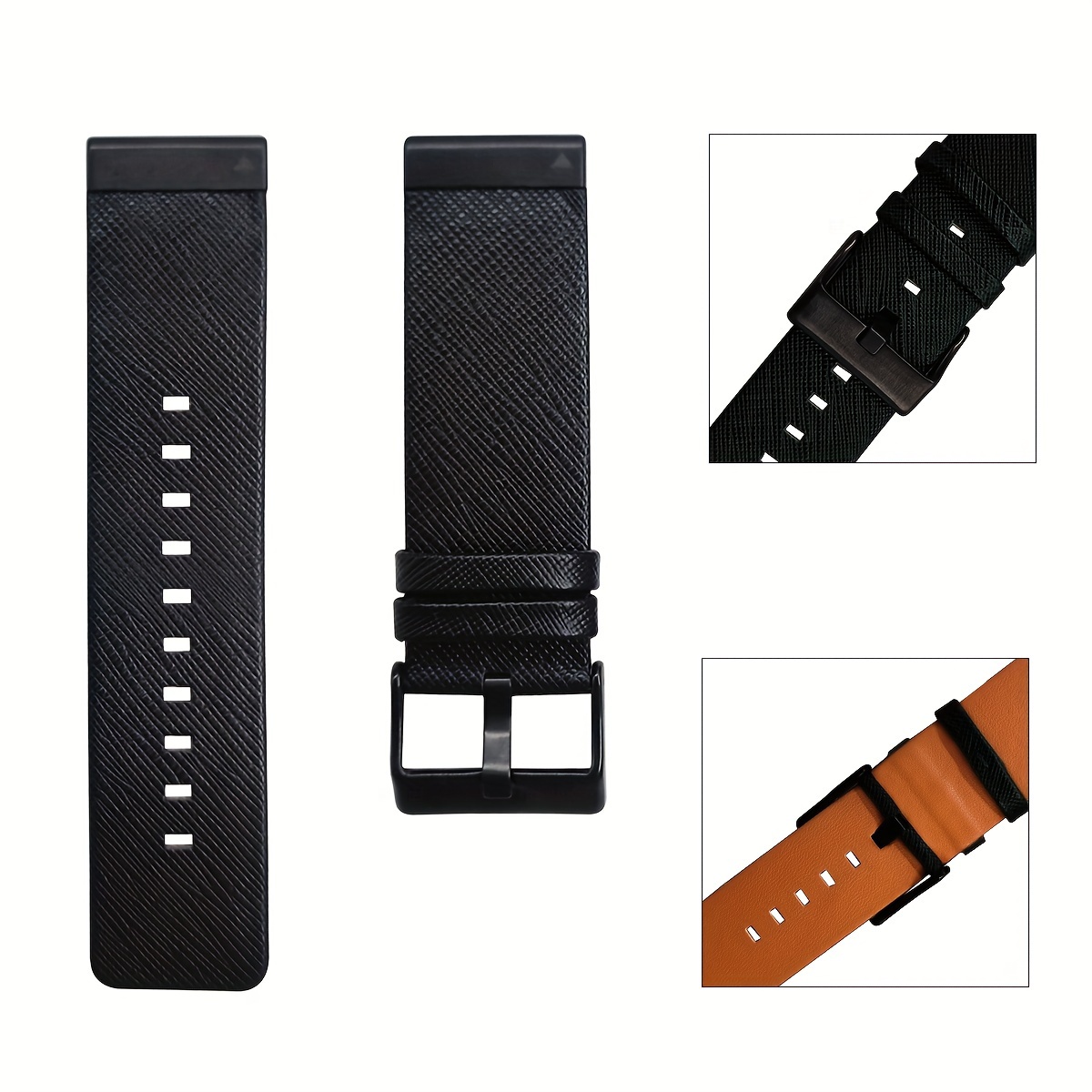 Bracelet de montre en fil de cuir Qionma 26 mm pour Garmin Fenix 3 Fenix 5X  