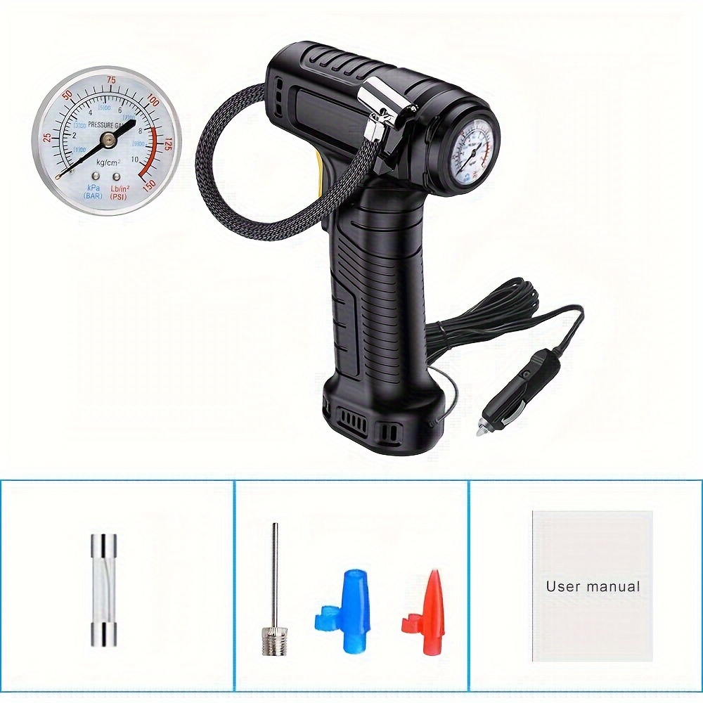 Cylinder Portable 12V Pointer Automatic Car Tire Inflator Handheld