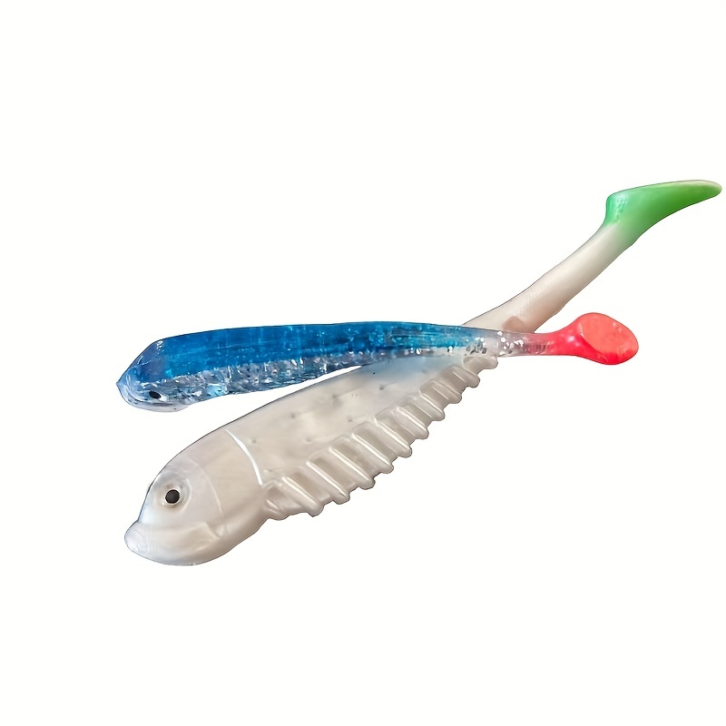 Fishing Soft Lures,6PCS 11cm Soft Plastic Lures Baits Built to