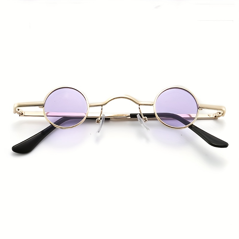 Small Round Frame Sunglasses Women Men Tinted Lens Glasses - Temu