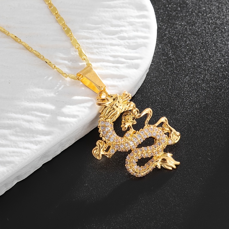 Men's Handsome Dragon Copper Pendant Necklace