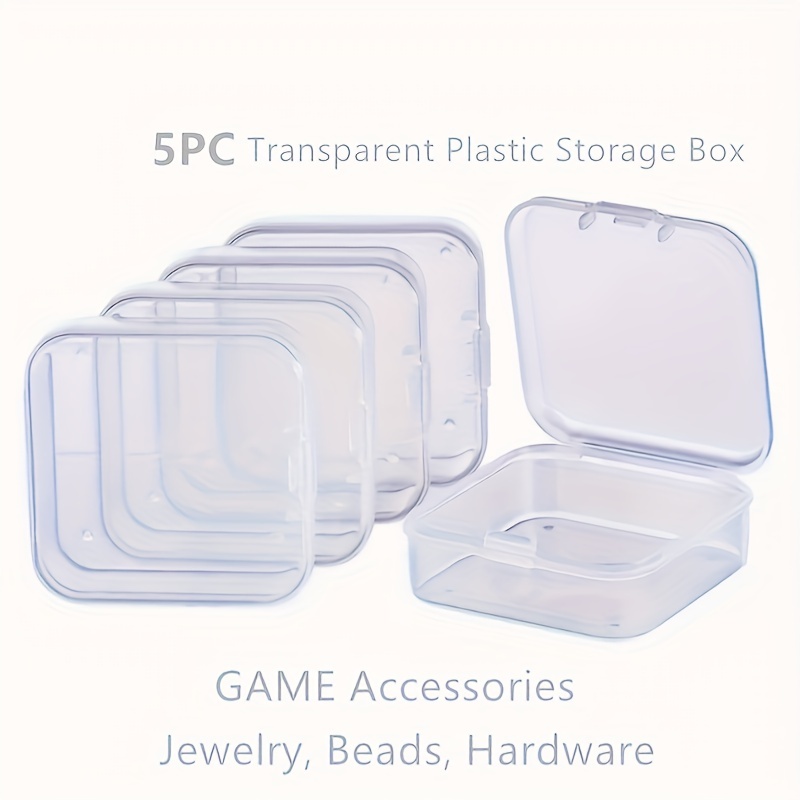 4pcs New Transparent Acrylic Storage Box Clear Square Cube