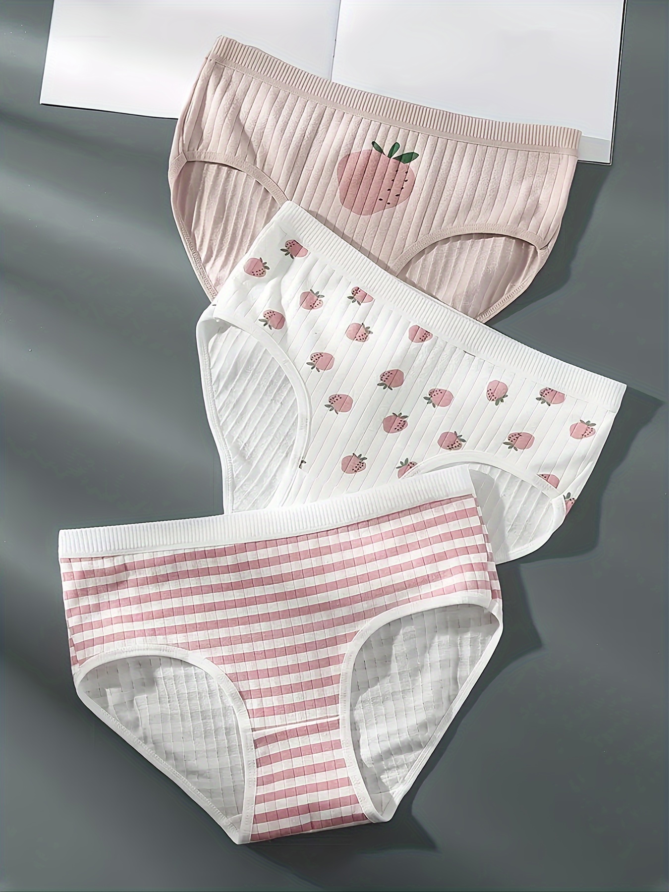Cute Underwear Panties Womens Cotton Briefs Pantie Comfort