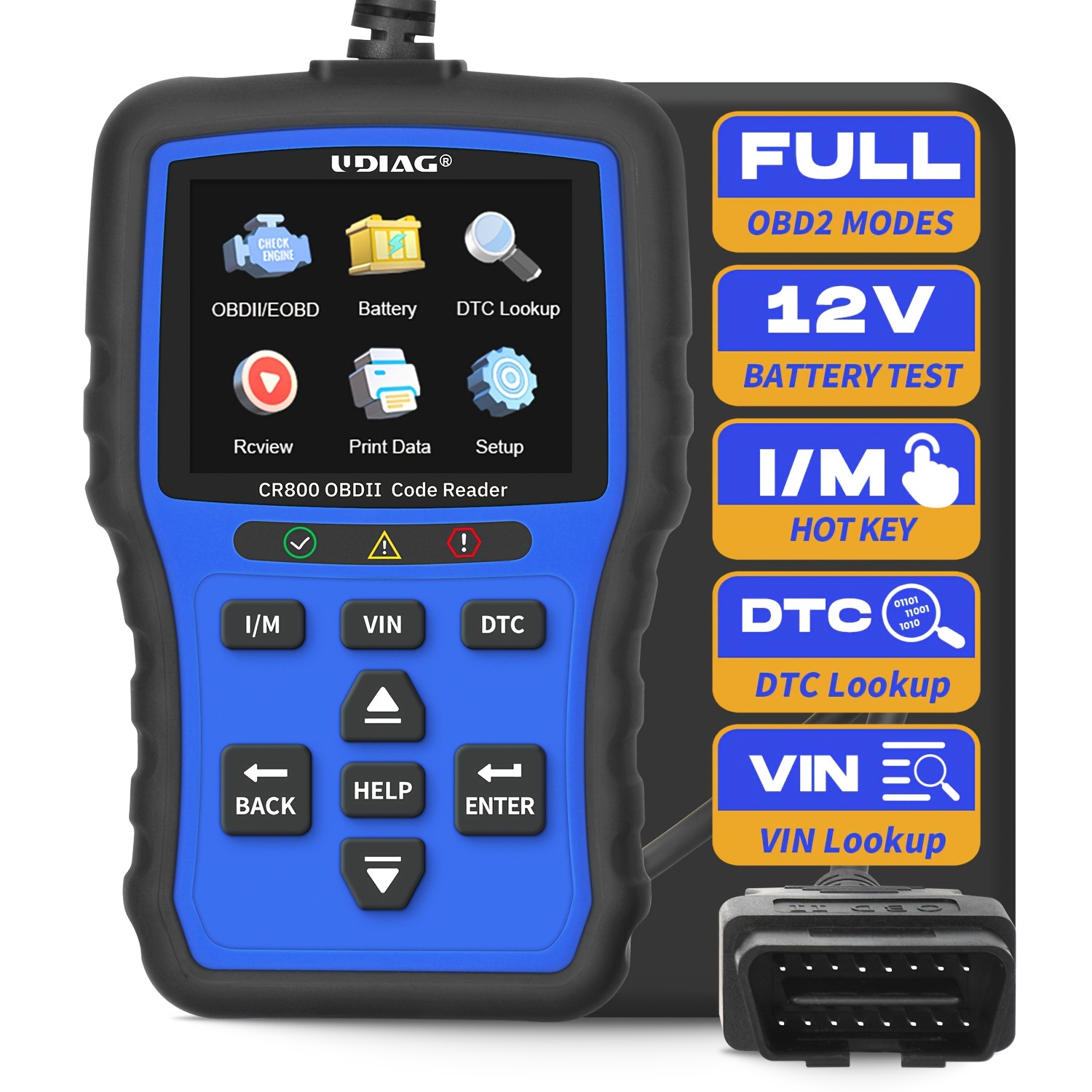 Car Obd2 Scanner Professional Code Reader Vehicle Check - Temu