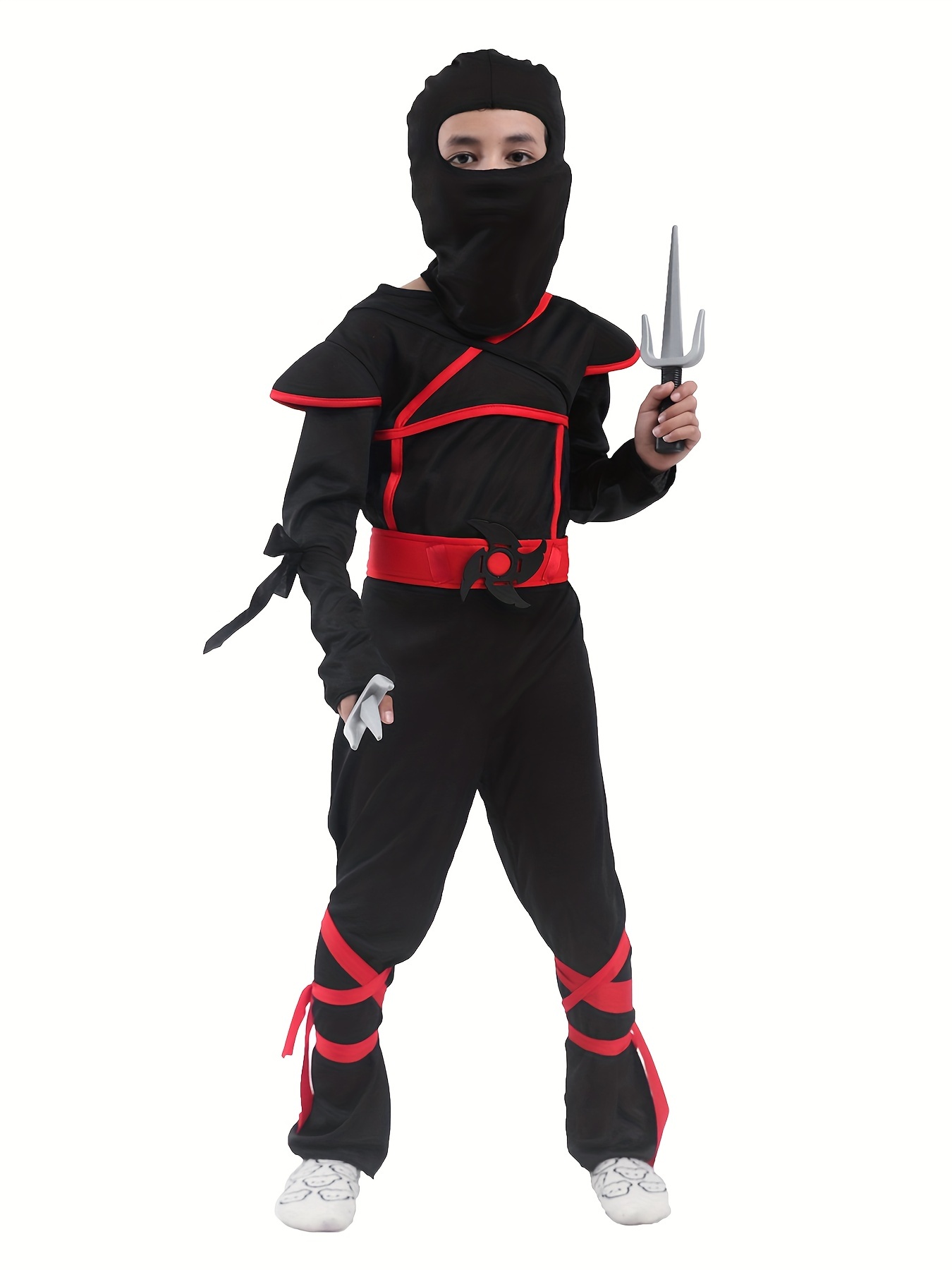 Navidad Año Nuevo Niños Disfraz De Ninja Cosplay Niños Mono Negro Conjunto  Guerrero Enmascarado Cumpleaños Vestido De Fiesta De Carnaval