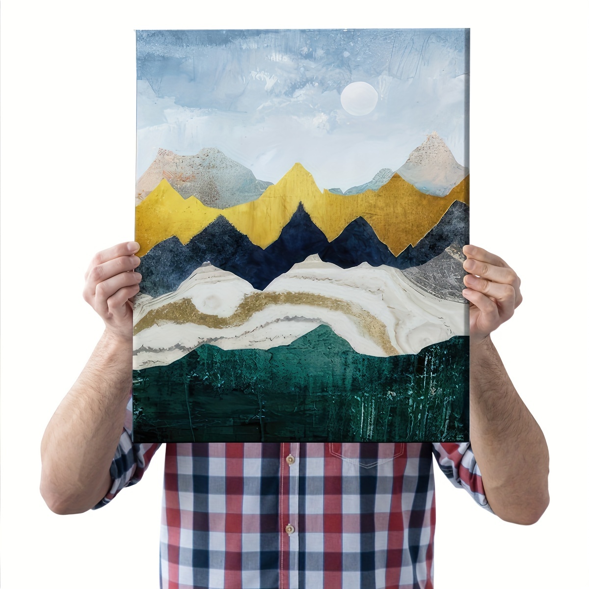 3pcs Framed Natural Landscape Ink Art Wall Art Prints