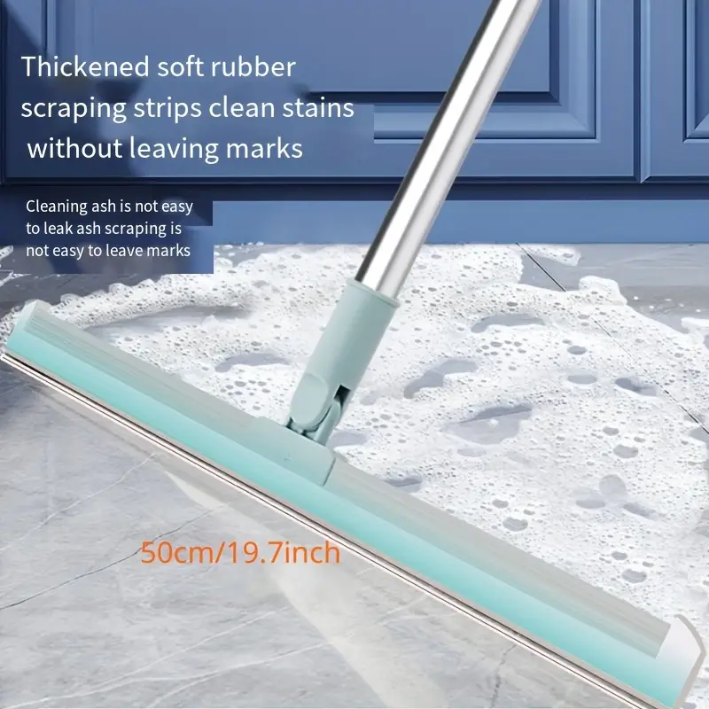 Household Silicone Floor Scraper With Long Handle Magic - Temu
