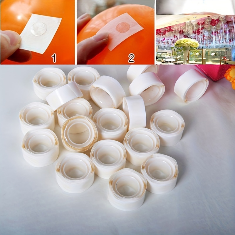 600pcs/6 Sheets Double Sided Adhesive Dots, 0.4 inch Clear Round Poster  Putty Strong Sticky Tack Gum Dots Transparent Glue Point for Plastic Glass