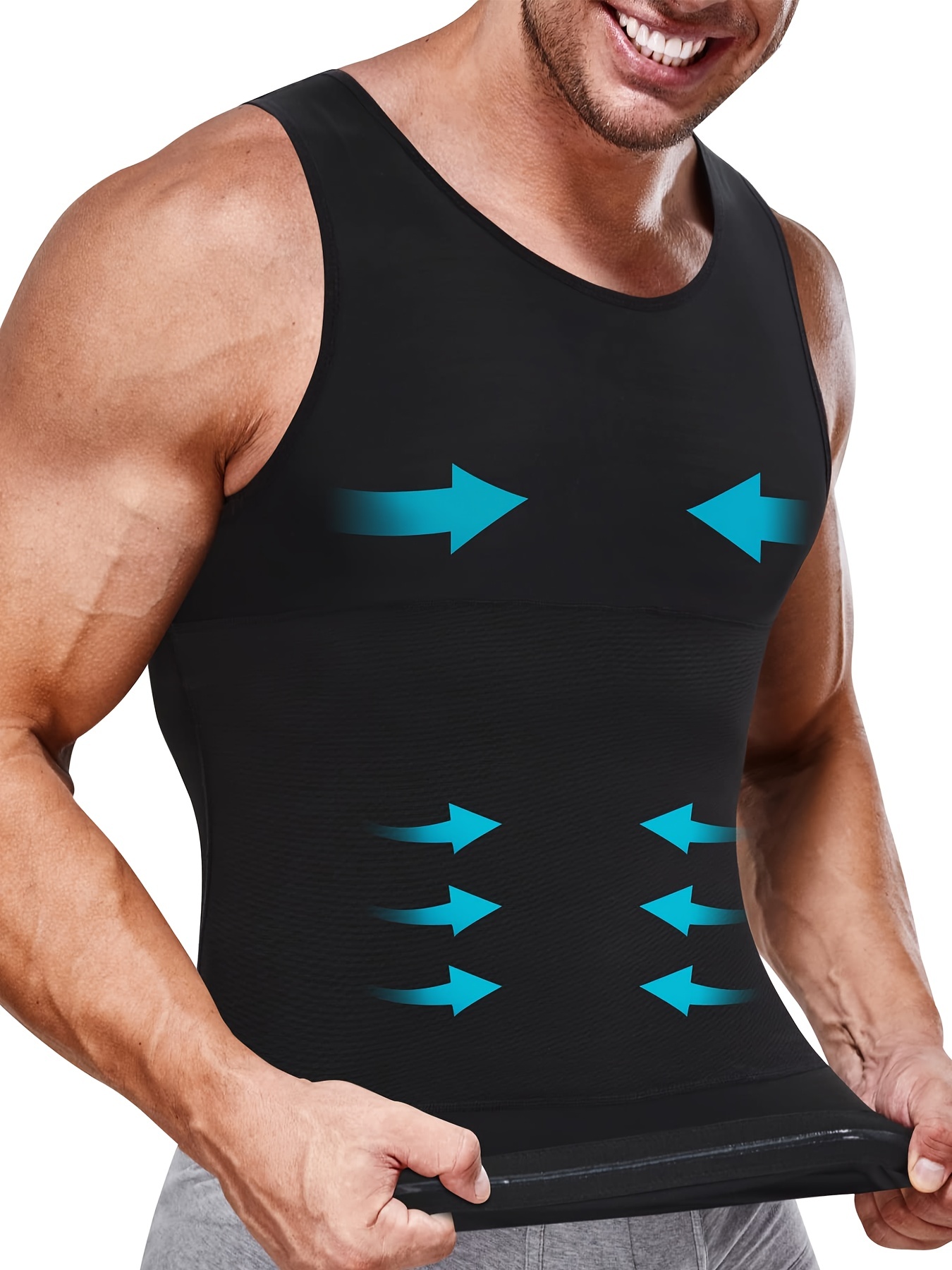 Men's Body Shaper Toning T-Shirt Ultra Durable Vest Compression Slim  Underwear