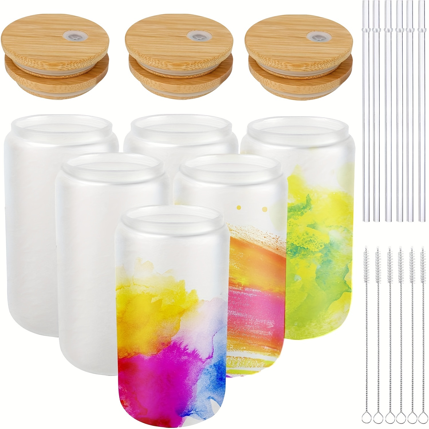 Sublimation Glass Tumbler Frosted Blanks Sublimation Beer - Temu