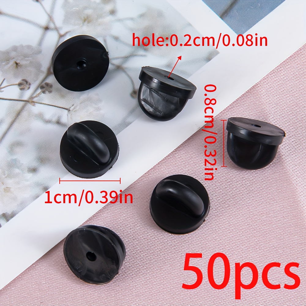 50pcs White And Black Hat Brooch Badge Back Diy Resin Accessories Material Wholesale