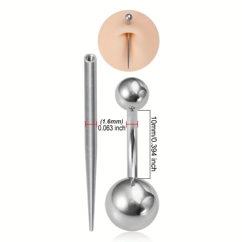 New 316L Stainless Steel Insertion Pin Taper Piercing Tool for Internally  Threaded Body Jewelry Labret Lip Dermal Pull Pin Tools