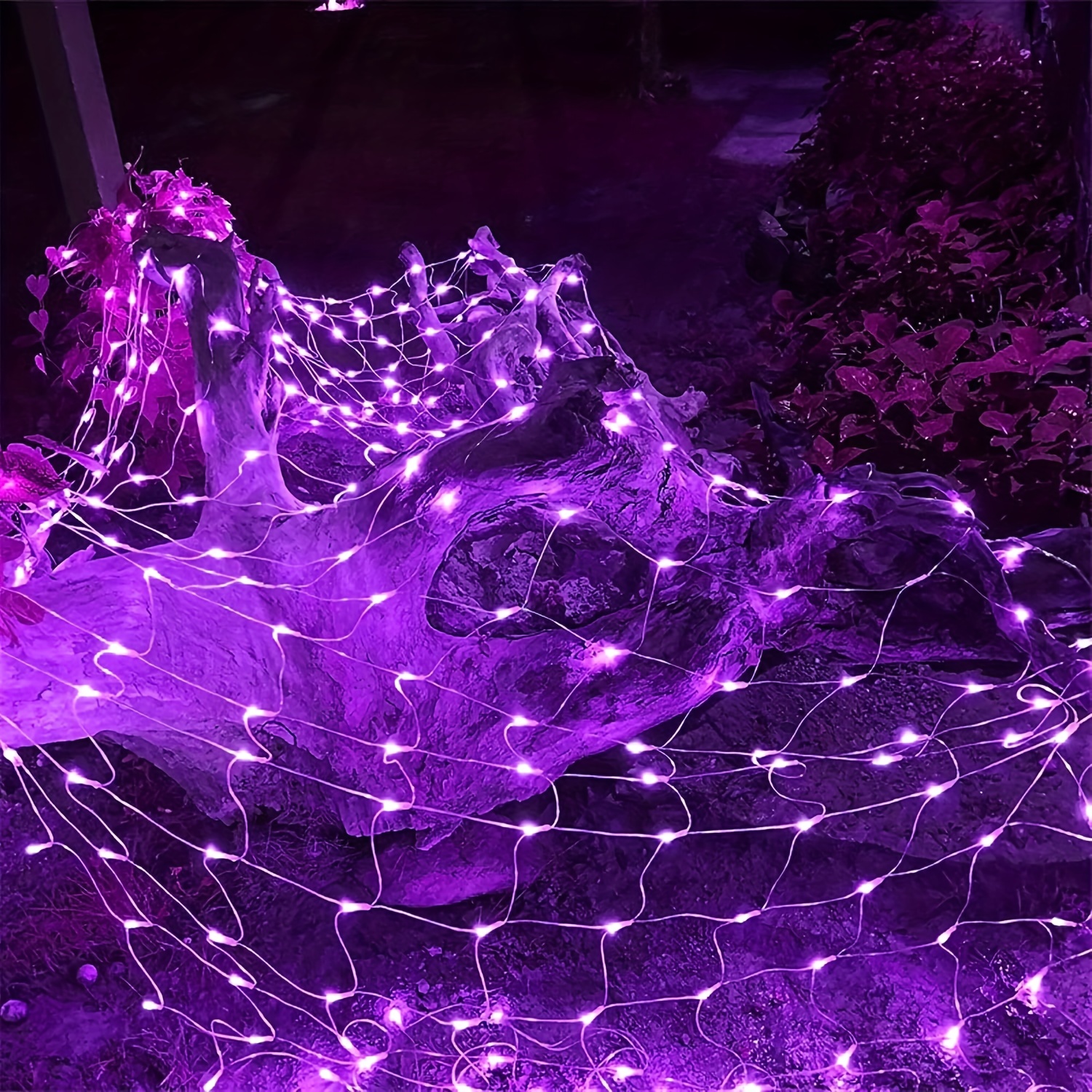 192 Led Blue Christmas Solar Net Lights Christmas Lights - Temu