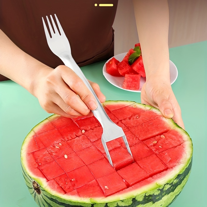 3pcs/Set Stainless Steel Watermelon Fruit Carving Tools, Cantaloupe Scoop &  Slicer