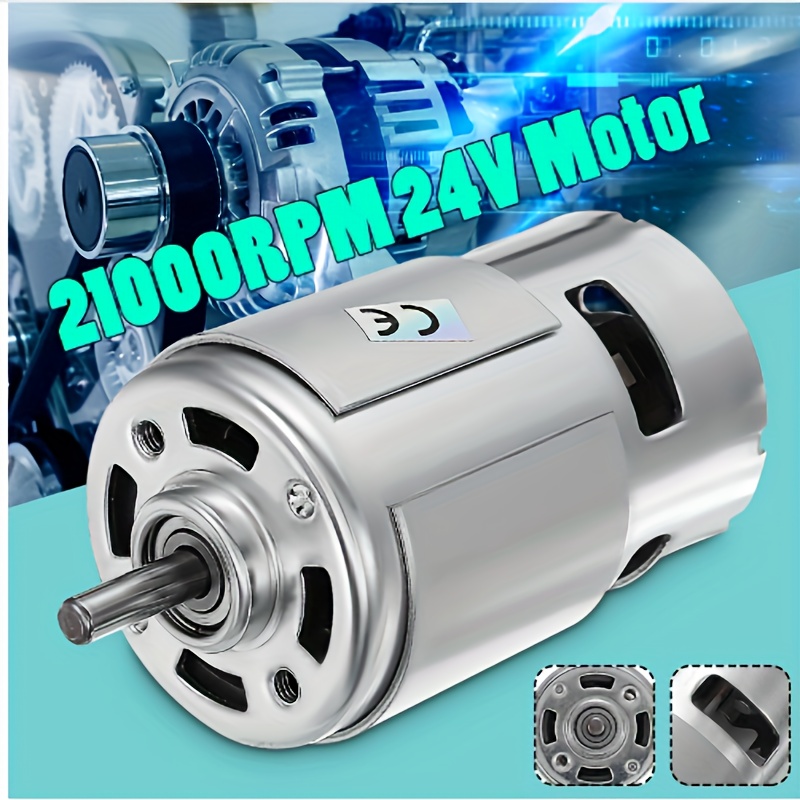 775 DC Motor DC 12V - 24V Max 12000 RPM Ball Bearing Large Torque High  Power Low Noise Gear Motor Electronic Component Motor 2-Pack（with Bracket）  