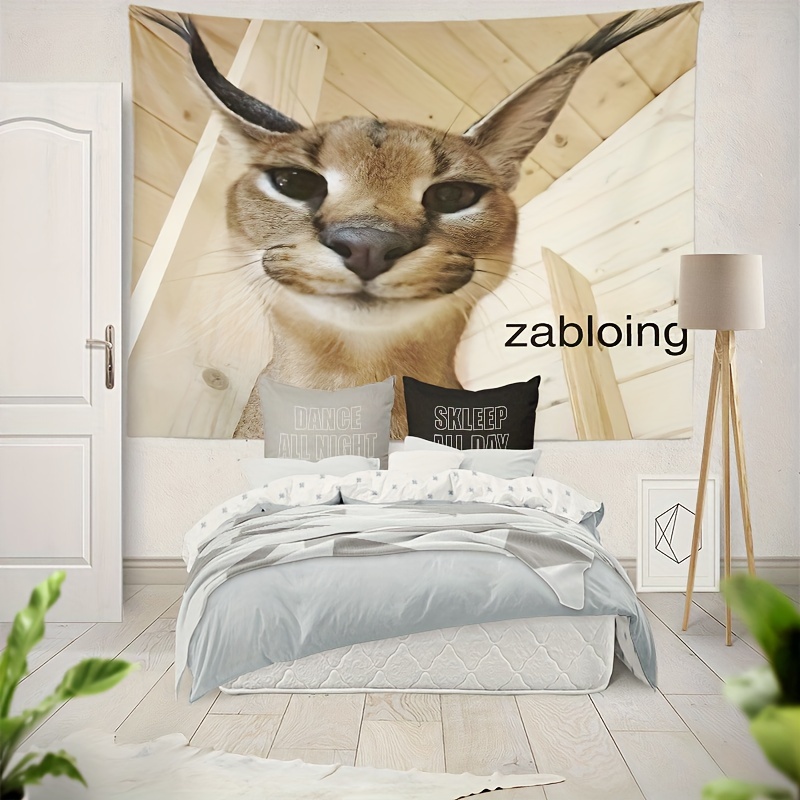 Zabloing Cat Meme - Zabloing Floppa Cat - Pillow