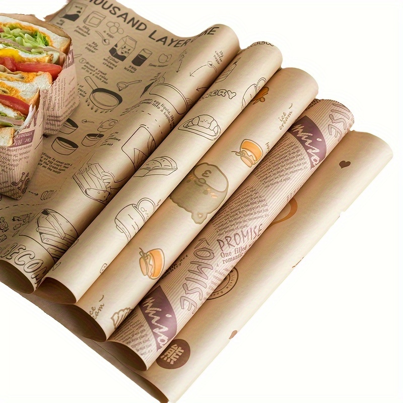 Sandwich Wrapping Paper Kraft Paper Color Oil absorbing Oil - Temu