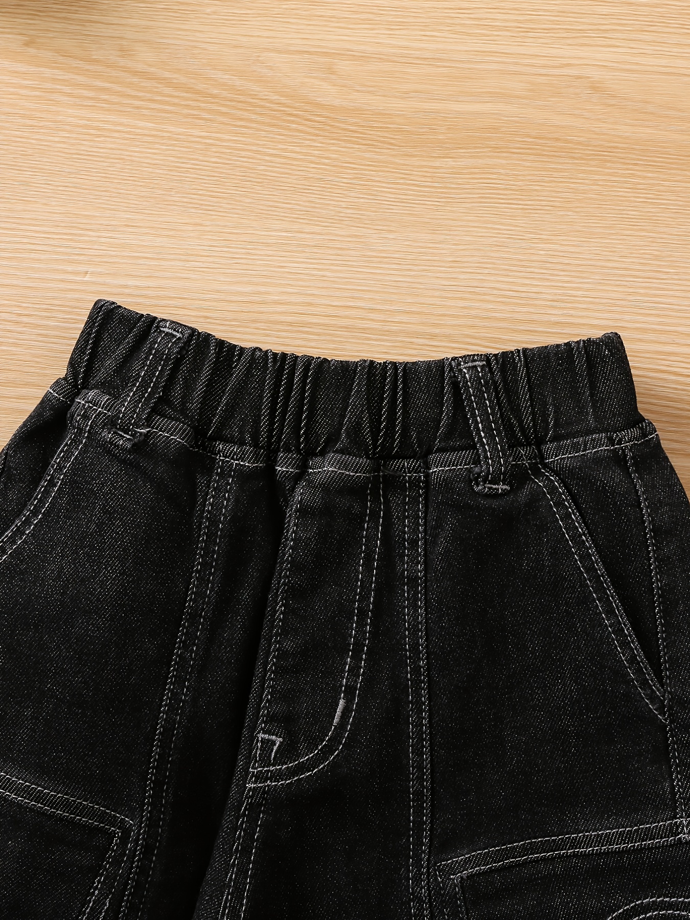 jeans with side elastic waist