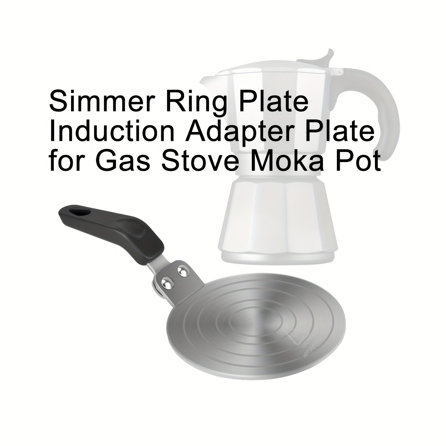 1pc Heat Diffuser Induction Hob Converter Mocha Pot Stand Stainless Steel  Induction Adapter Moka Induction Plate, 5.12inch