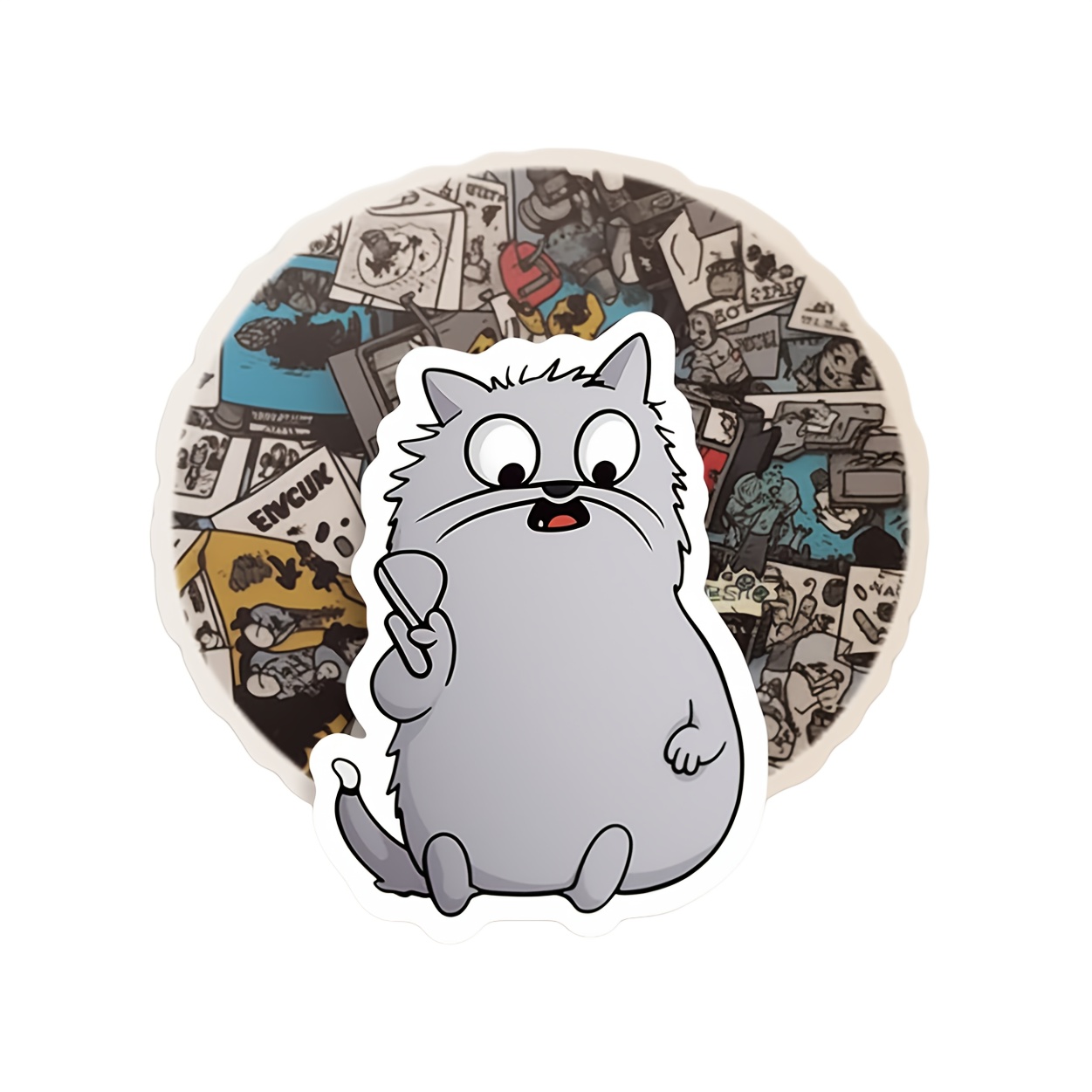 Simon's Cat Stickers Diy Toys Beautification Indoor Outdoor - Temu
