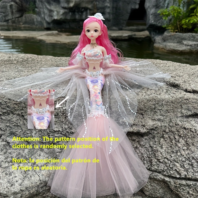 Beautiful Princess Mermaid Doll Girl Birthday Gift Toy Play - Temu