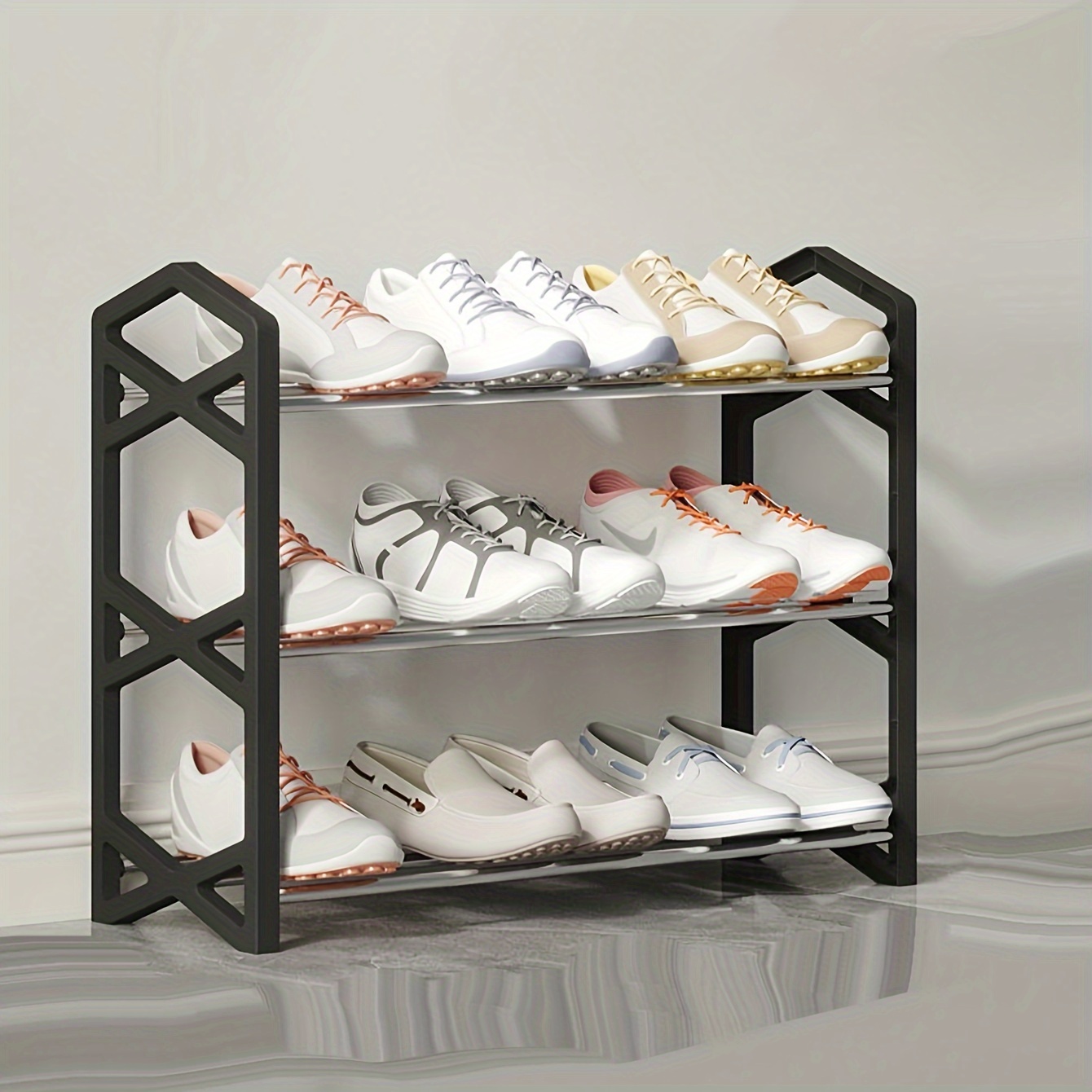 Simple Shoe Storage Rack, Household Multi-layer Shoe Rack, Bedroom Floor  Standing Storage Rack, Indoor Shoe Storage Supplies, Apartment Large  Capacity And Space Saving Shoe Storage Organizer - Temu