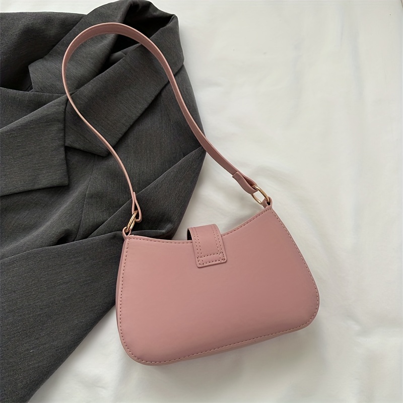 Mini Fashion Crescent Shoulder Bag, Solid Color Simple Hobo Bag, Women's  Stylish Handbag & Purse - Temu