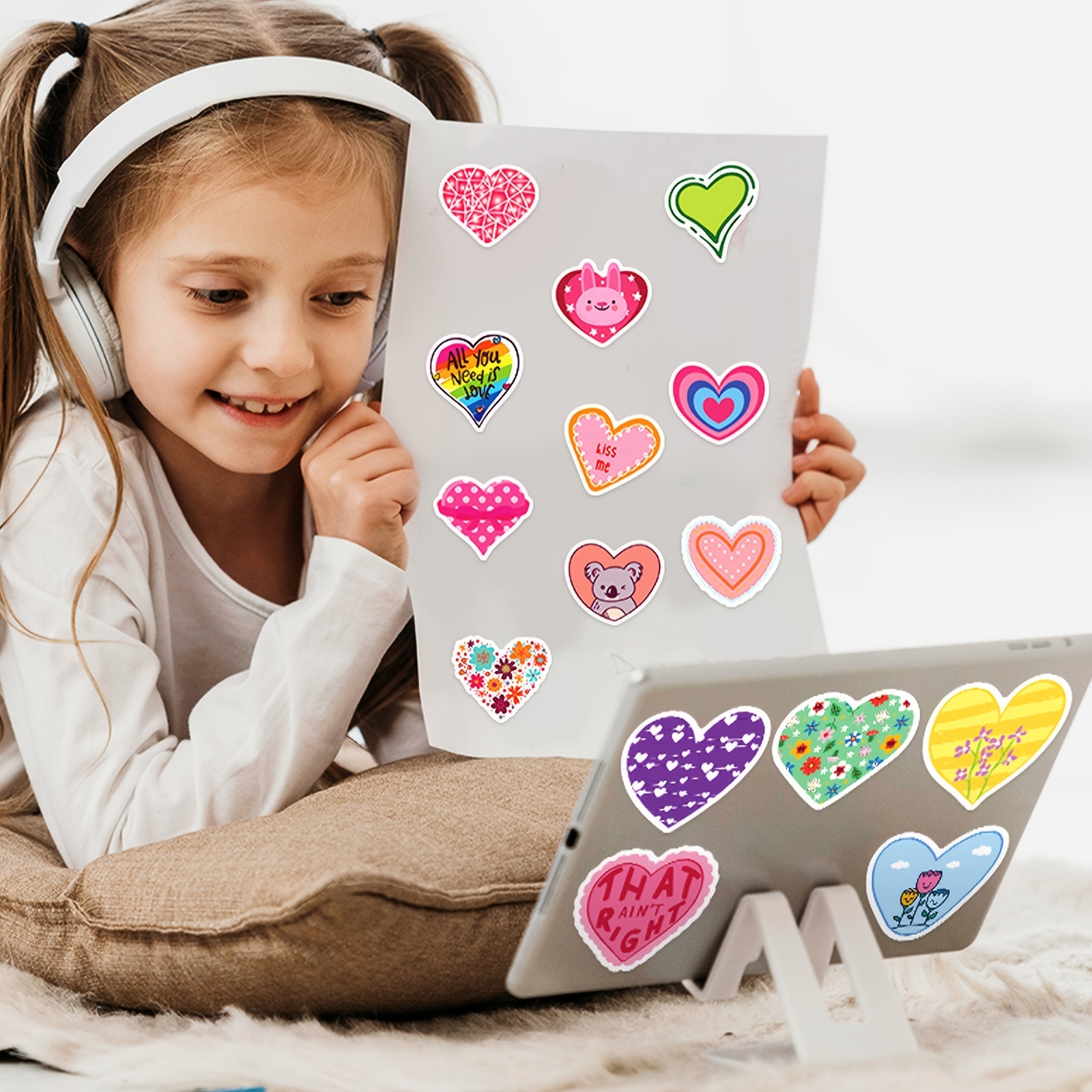 50pcs Pegatinas San Valentín Amor Lindo Dibujos Animados - Temu