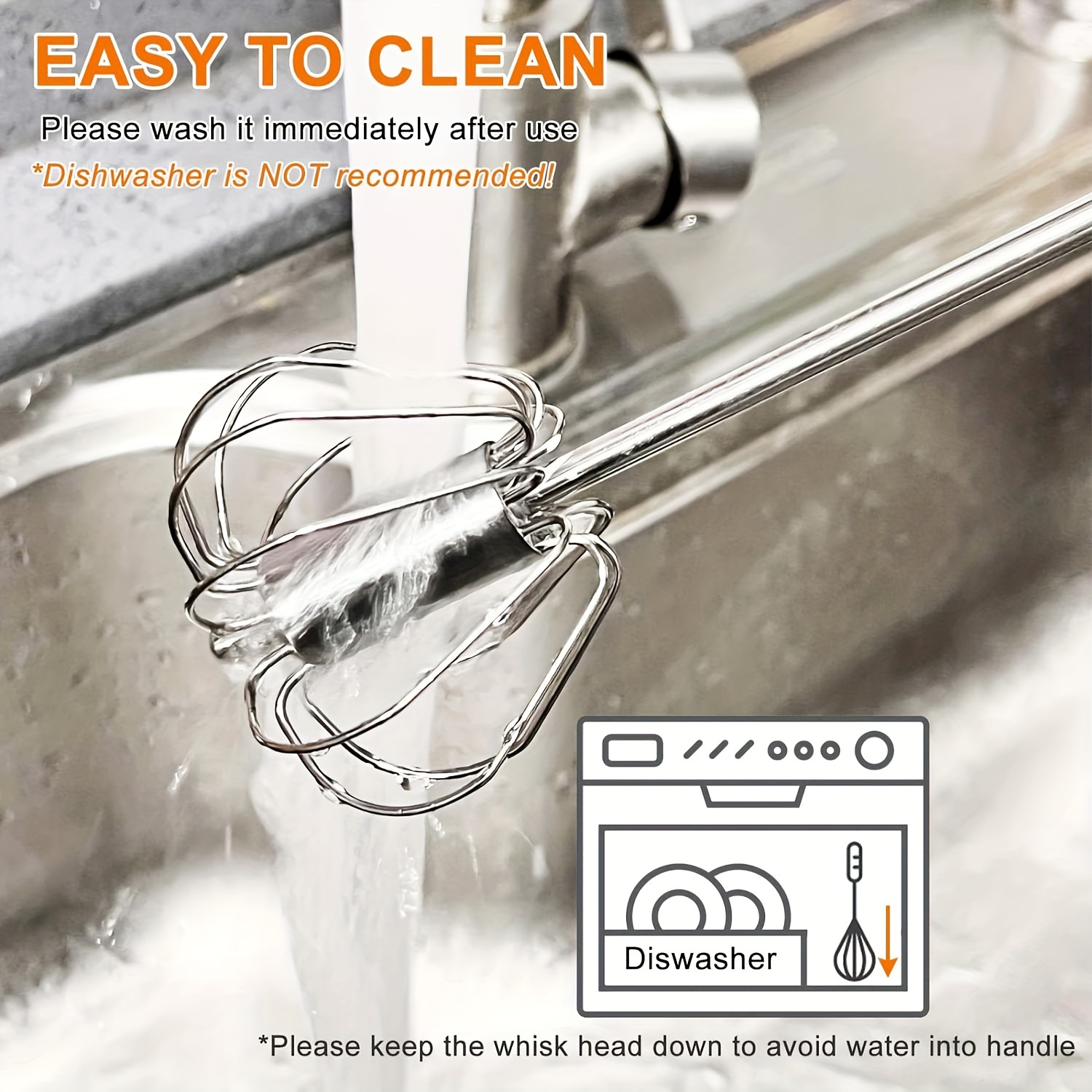 Hand-Push Egg Beater for Home Mixing and Blending